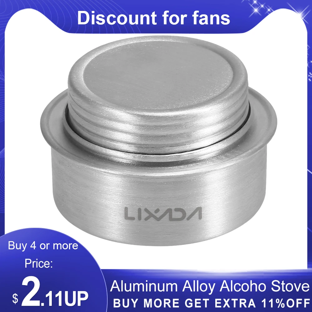 Alcoho-Stove Backpacking Hiking Portable Outdoor Camping Aluminum-Alloy Mini with Lid