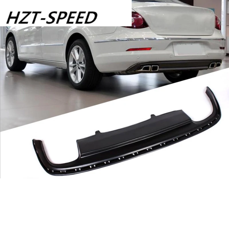 Черный ПУ Авто диффузор, губа на задний бампер для Volkswagen PASSAT CC 2009-2012 стайлинга автомобилей