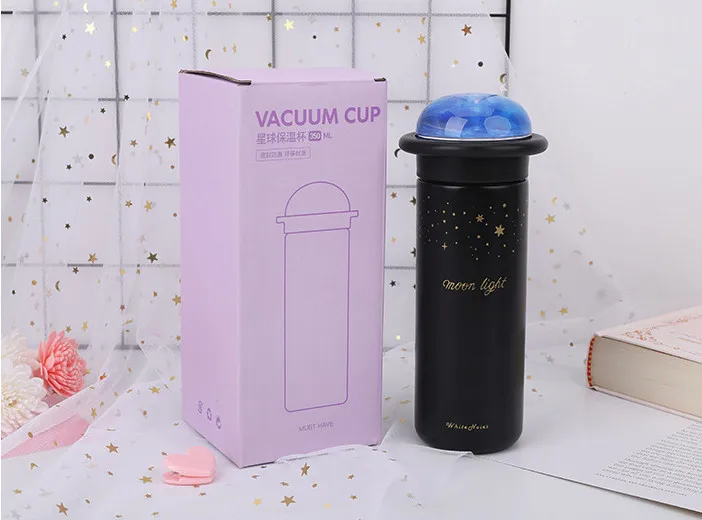 Creative Moonwalk Planet Thermos Cup 304 Stainless Steel Sealed Leakproof Student Water Cup Boutiques Gift Vacuum Flask