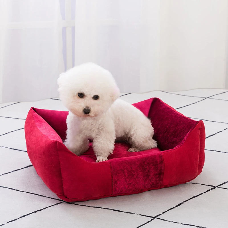 Dog Bed Mat Kennel Soft Dog Puppy Pet Supplies Nest For Small Medium Dogs Winter Warm Waterproof Bottom Soft Fleece Dog Bed