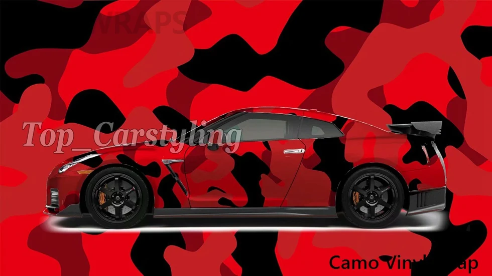 Deep red arctic camouflage виниловая пленка для автомобиля, самоклеящаяся пленка с выпуском воздуха, S 1,52x10 m/20 m/30 m
