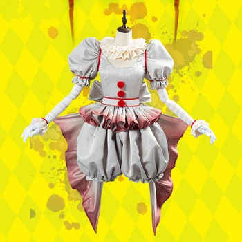 

Anime It Chapter One Pennywise The Clown Fancy Dress Pretty Girl series Uniform Cosplay Costume Halloween Free Shipping New 2020