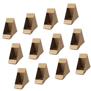 

50 Pcs Sandwiches Storage Box Cakes Wrapping Box Kraft Paper Packing Box