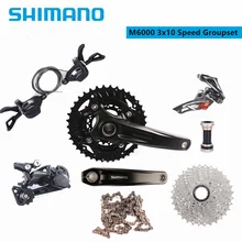 Shimano DEORE M6000 3x10 Speed Groupset  For MTB Bike Mountain Bicycle Crankset Front Rear Derailleur Shifter Lever Cassette