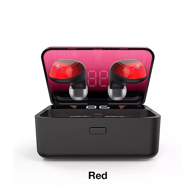 TWS-ES01 Red FBYEG TWS Bluetooth наушники спортивные водонепроницаемые беспроводные наушники стерео HD наушники для звонков светодиодный дисплей Bluetooth 5,0 наушники - Цвет: TWS-ES01 Red