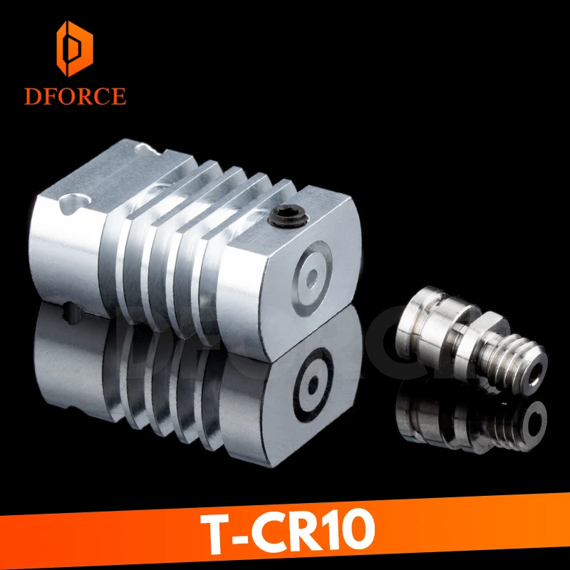 Обновленный комплект DFORCE T-CR10 Hotend полностью металлический/PTFE радиатор титановый