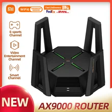 XIAOMI AX9000 Router Tri-Channels WIFI6 Enhanced Version Quad-Core CPU 1GB RAM 4K QAM 12 High-Gain Antennas Mesh E-sport Router
