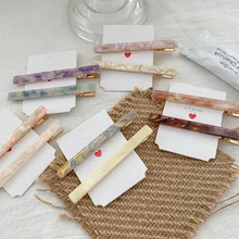 Pinzas para el pelo acrílicas geométricas para mujer y niña, horquillas de lentejuelas de aluminio de estaño brillante, accesorios para el cabello, 1 par/2 piezas