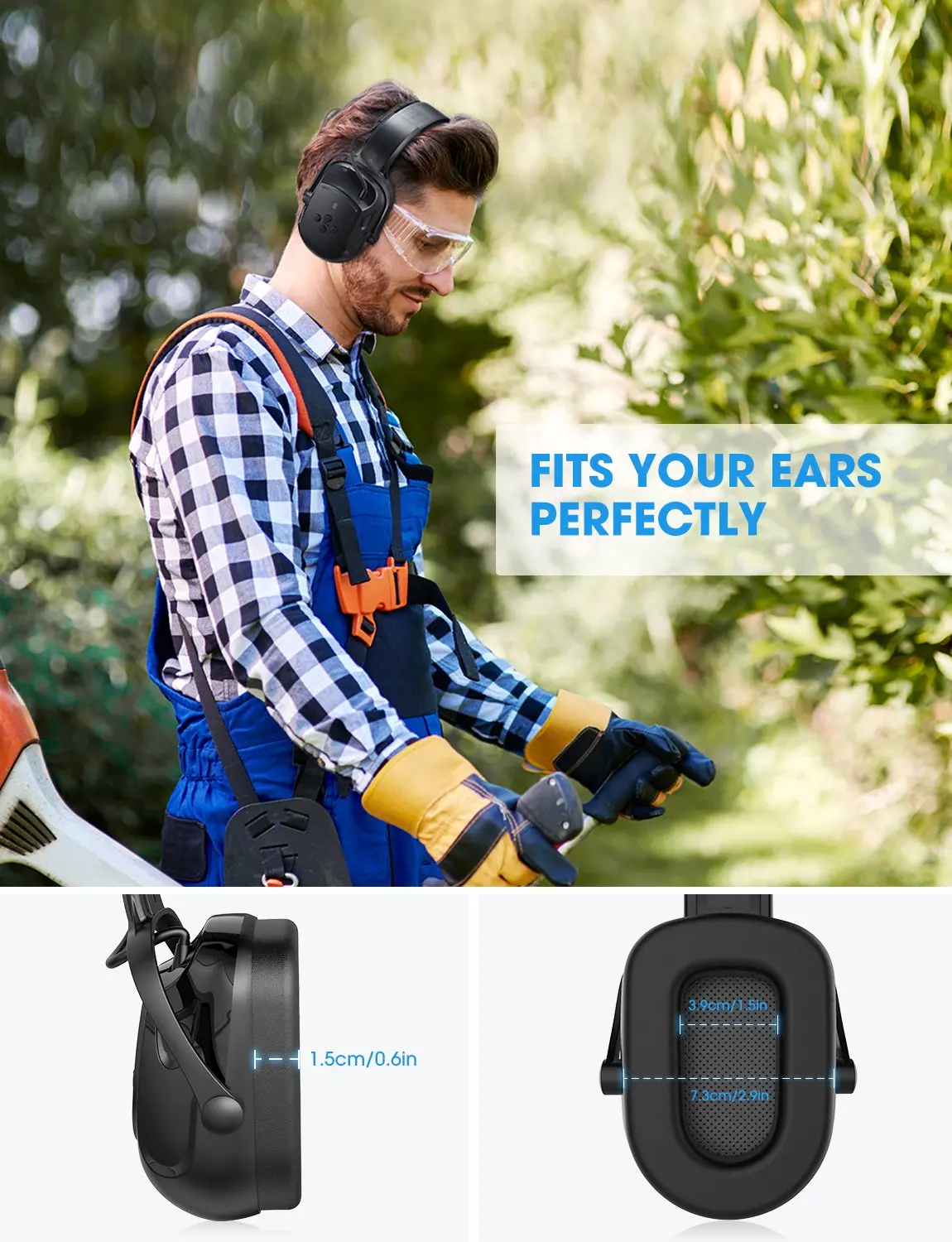 body harness safety Mpow Upgraded Bluetooth Noise Reduction Ear Muffs Safety NRR 29dB/SNR 36dB Adjustable Hearing Protection Ear Defender Headphones chemical fume respirator