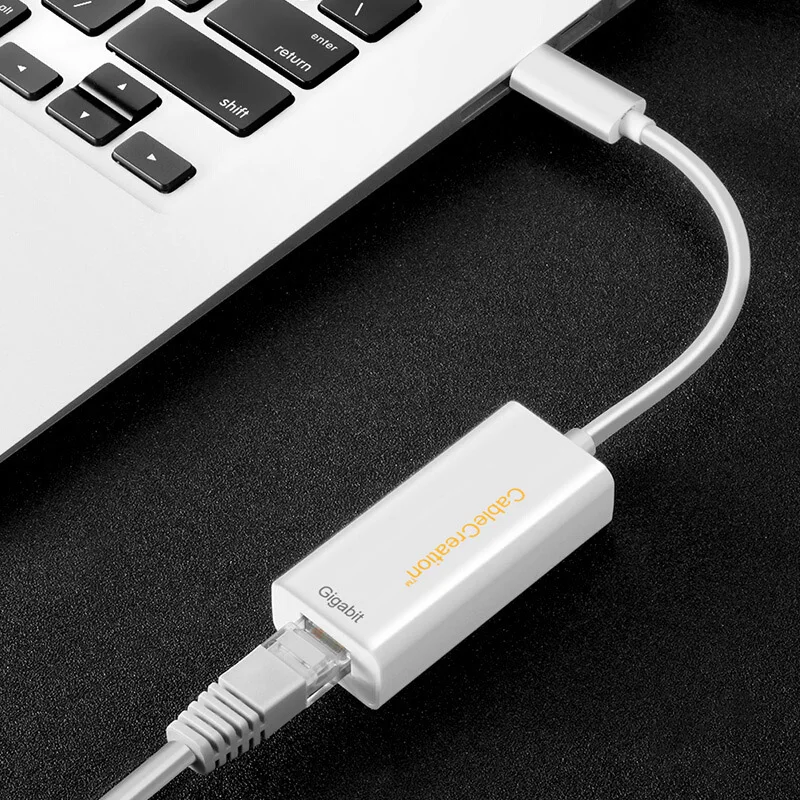 USB C к Ethernet, кабель типа C(Thunderbolt 3 совместимый) к RJ45 Gigabit cетевой адаптер LAN