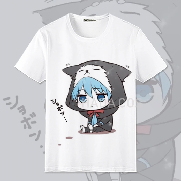 Child Anime Kuroko's Basketball Kuroko Tetsuya Kagami Taiga Printed Short-sleeved White Top T-shirt Cosplay Costume Cute Fashion |