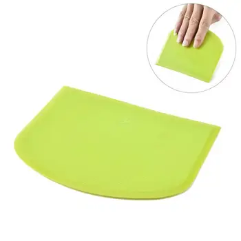 

Dough Bowl Scraper Kitchen Gadget Curved Edge Flat Edge Flexible Scraper for Scraping Baking Bread Dough Cake