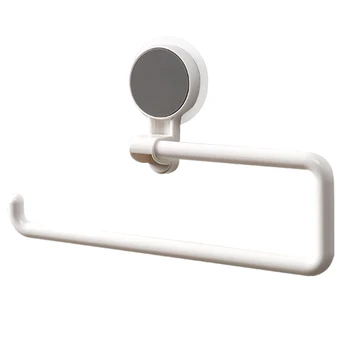 

Multi-function Bathroom Towel Paper Roll Rack Vacuum Suction Cup Kitchen Bathroom Holder LBShipping