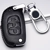 Leather Key cover Car Key Fob Case Set Keychain For Hyundai Tucson Creta ix25 i10 i20 i30 Verna Mistra Elantra 2015-2022 ► Photo 3/4