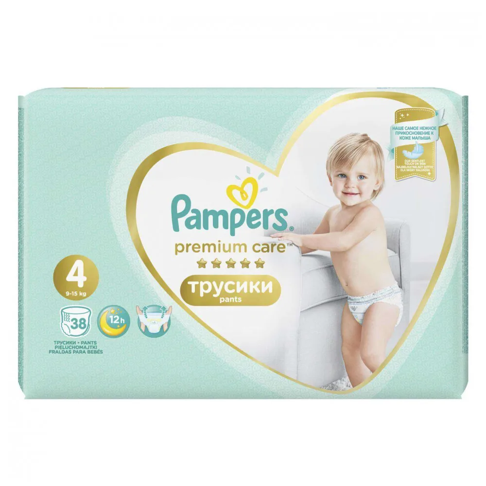Трусики Pampers Premium Care Pants 4(9-15 кг) 38 шт