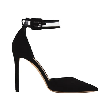 

Buckle Strap High Heels Women Salto Alto Feminino Black Tacones Mujer Szpilki Damskie New Transparent Heels Pumps Women Shoes