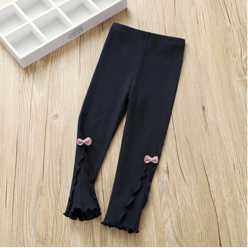 Navy Cotton high quality Baby pantyhose Spring children Pants girls Ankle-length Flexible Warmer leggings Baby casual leggings - Цвет: Navy