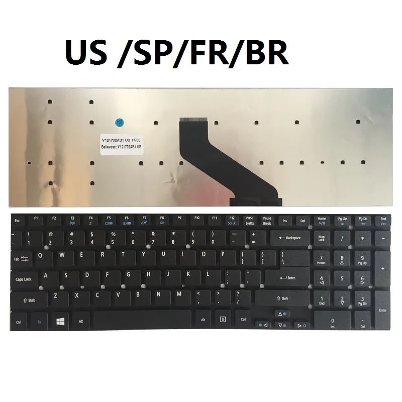 США/FR/французский/SP/Испанский/BR/Бразильский Клавиатура для ноутбука ACER Aspire