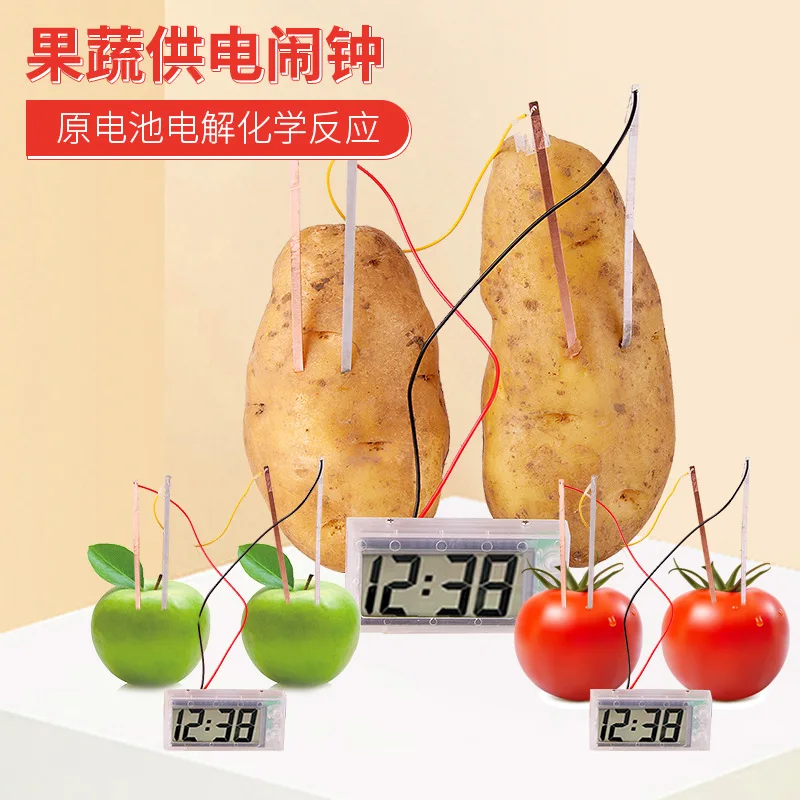

Science Experiment Educational Toy Creative Novelty Gift Fruit And Vegetable Supply Potato Clock Power Generation Energy with Nu