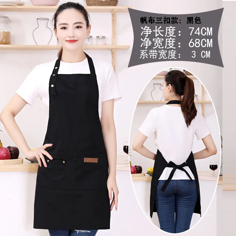 Wholesale Excellent Sail Apron Korean-style Work Clothes Apron Adult Advertisement Work Suspender Strap Household Apron Logo Cus