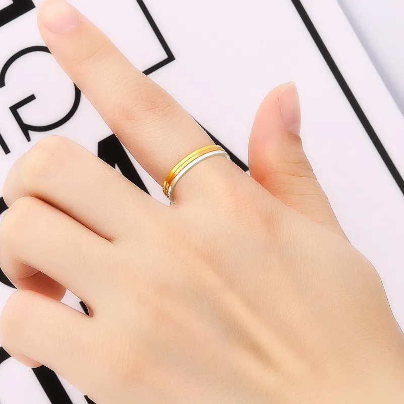 Finger Ring 1MM Thin Stainless Steel Couple Ring Women Mens Fashion Classic Lover Finger Jewelry Birthday gifts finger ring stainless steel ring couples rings