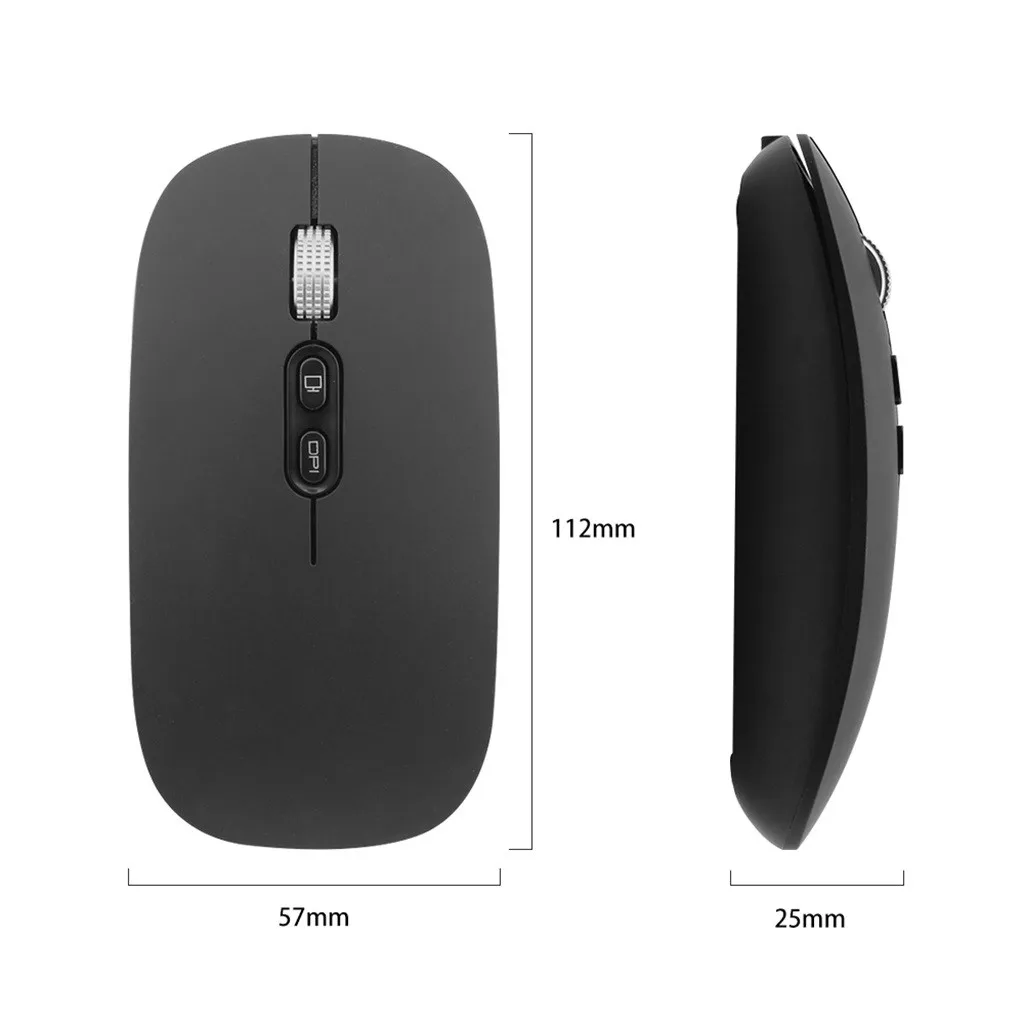 Rechargeable 2.4G Wireless Mouse Gamer Metal Noiseless Silent Click Optical Mouse PC Laptop Computer Mause Souris Mice