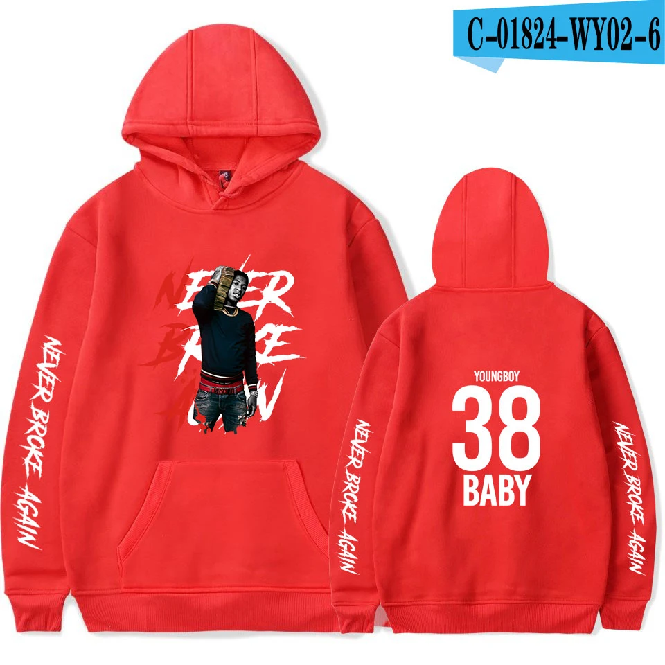 WY02 YoungBoy Never Broke снова новая Harajuku печатная модная толстовка с капюшоном Повседневная Женская/Мужская модная новая Толстовка - Цвет: WY02