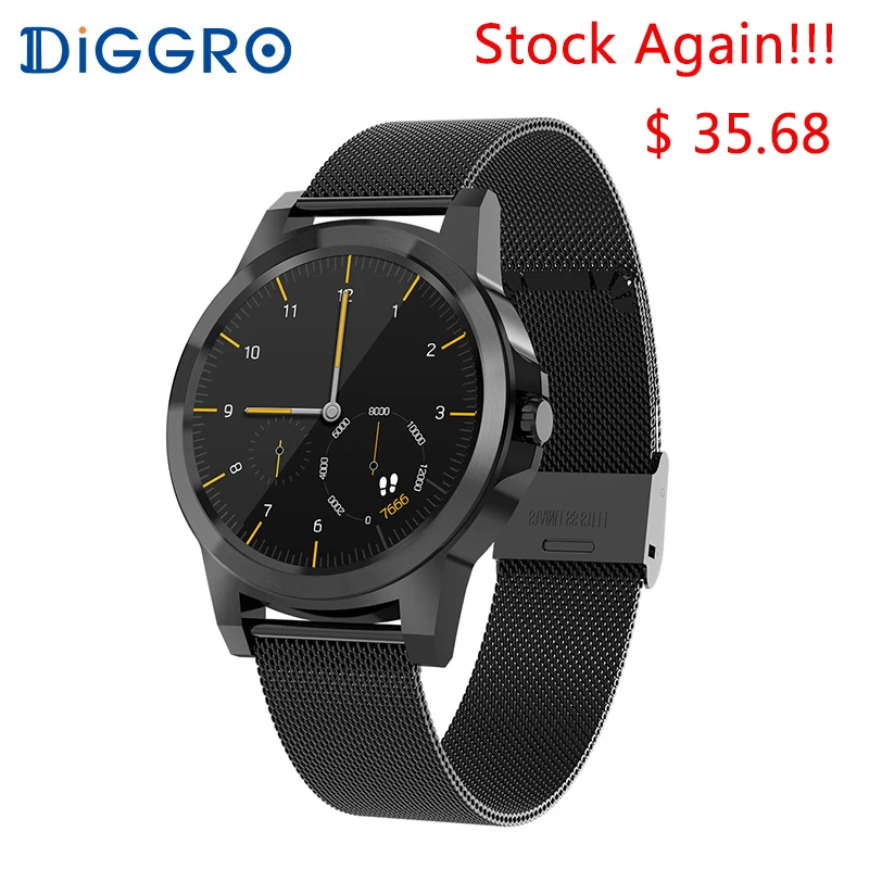 Умные часы Diggro DI03 Plus с Bluetooth водонепроницаемый монитор сердечного ритма шагомер