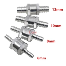 1 шт. бензиновое дизельное топливо мазут в одну сторону 6/8/10/12 мм вентиль из алюминиевого сплава с топливным обратным проверочным клапаном в одну сторону подходит карбюратор CZYC