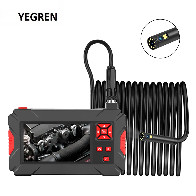 Waterproof Endoscope Camera 1080P Dual Camera 4.3
