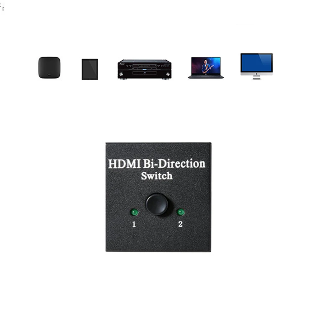 1x2 4K 스위치 2 포트 양방향 2x1 HDMI 호환 스위처 분배기는 PS4 Xbox HDTV 용 Ultra HD 1080P 3D HDR hdcp를 지원합니다.