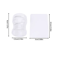 שקוף עם כובע ג 'לי Stamping סטמפר + מגרד צלחת מניקור Q1QD(China)