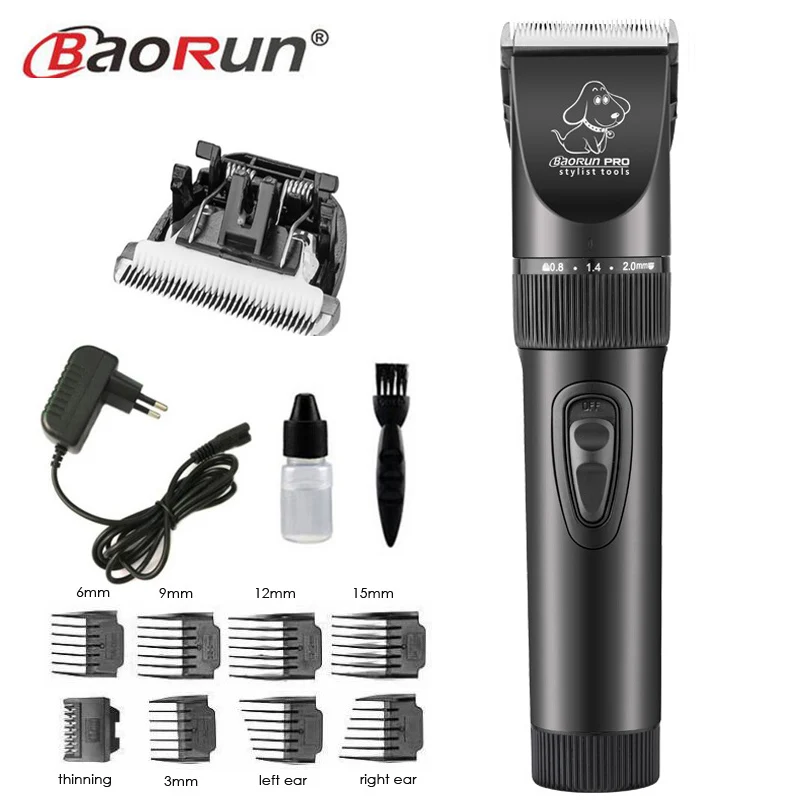 add 1pc blade Новые черные Профессиональные электрические кусачки для шерсти домашних животных кошка собака триммер для волос уход машина для стрижки животных Машинка для стрижки волос - Цвет: add 1pc blade