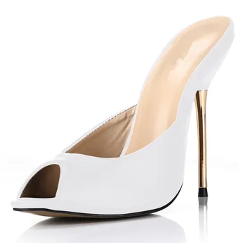 

SDTRFT RED Pink Open Toe Slippers Summer Sandals zapatos mujer 11cm Thin High-Heeled wedding shoes woman sexy Crossdresser pumps