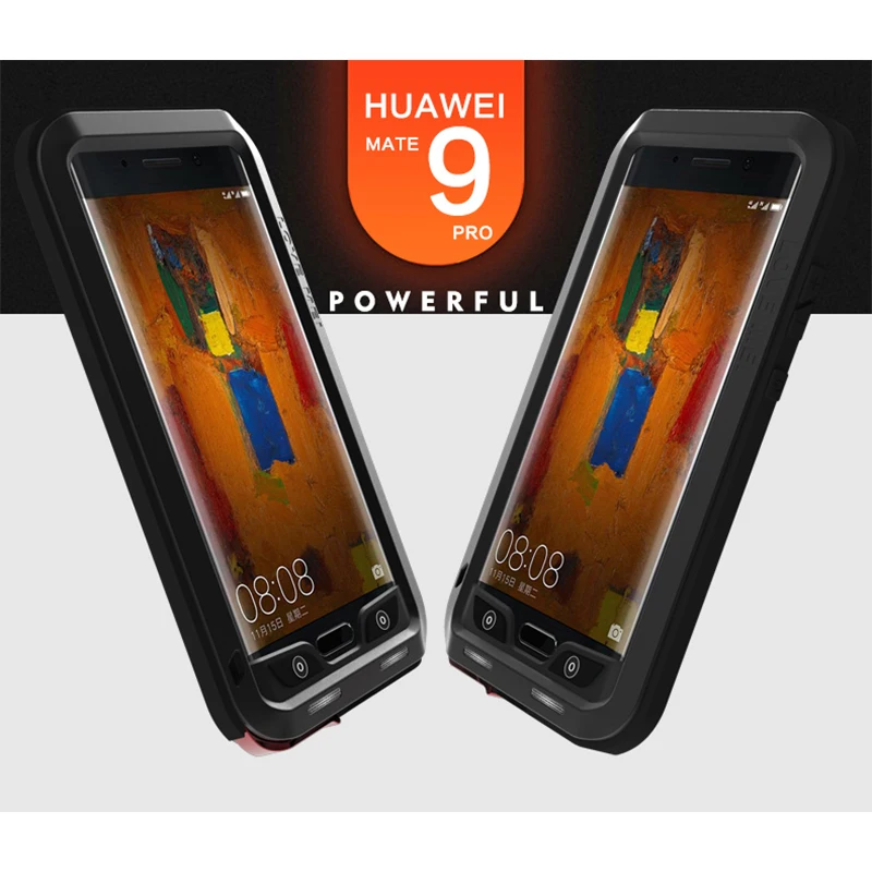 Металлический Алюминиевый Чехол LOVE MEI для Huawei Mate 9 Pro, мощный противоударный чехол для Huawei Mate 9 Pro(5,5 дюйма), чехол