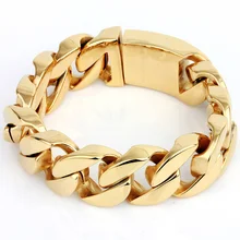 Высочайшее качество, золотой цвет, мужские браслеты и браслеты, 26 мм, широкая нарукавная нашивка, тяжелый твердый браслет из нержавеющей стали, мужские ювелирные изделия в стиле рок