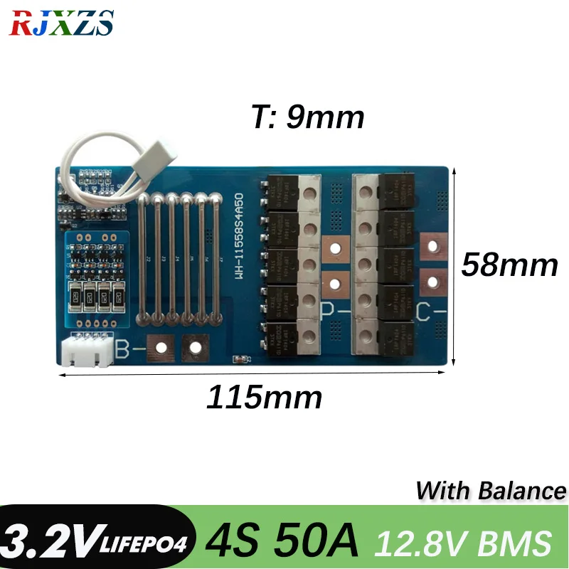 4S 50A LiFePO4 12 8 V 26650 18650 BMS Защитная плата аккумулятора PCM с балансировкой для