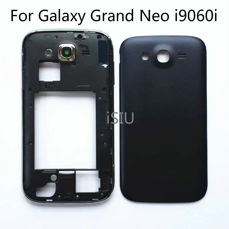 Средняя рамка+ задняя крышка для samsung Galaxy Grand Neo i9060 i9060i GT-i9060 GT-i9060i задний Чехол пластины рамка для телефона Корпус часть