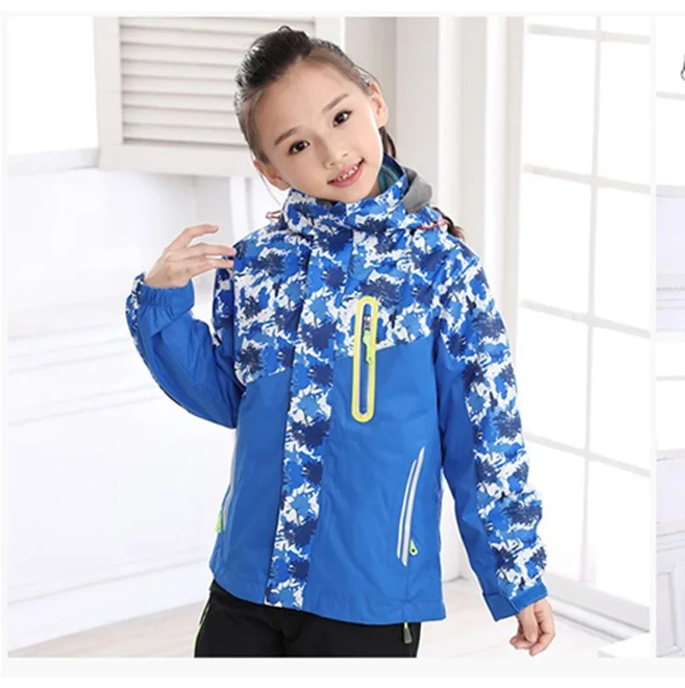 

2018 New Style Outdoor Waterproof Jacket Men And Women Children Waterproof Warm Two-Piece Set Fancy Mountaineering