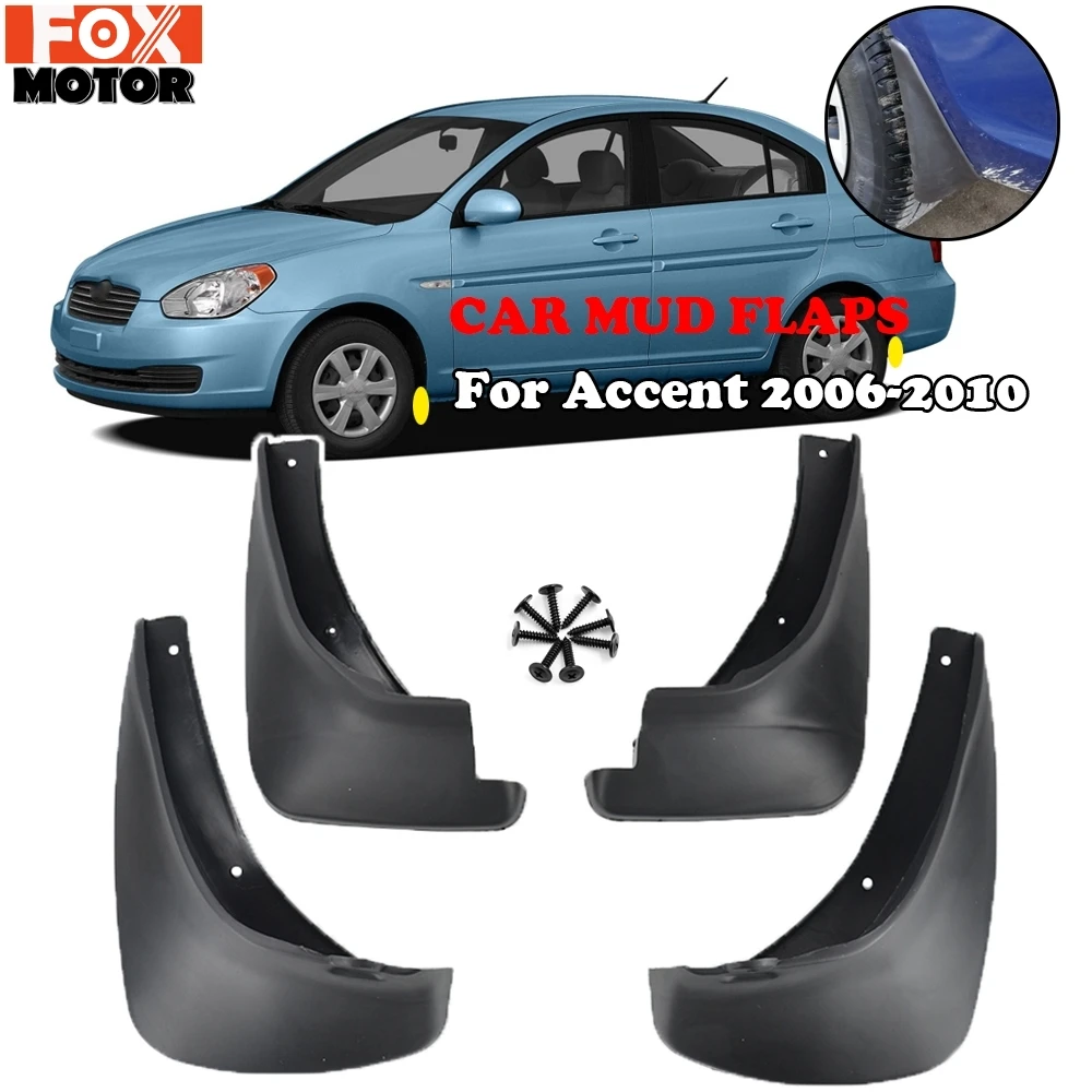 Брызговики для Hyundai Accent 2006 2007 2008 2009 2010 брызговик брызговики GLS седан с клапанами