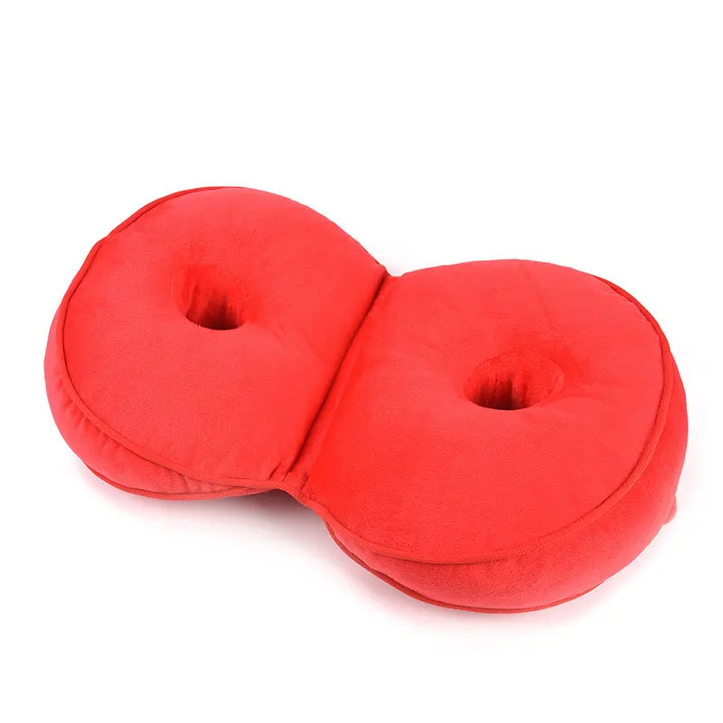 Red Многофункциональная подушка для сиденья с эффектом памяти, плюшевые подушки для ног, подушка для бедер для офиса, автомобиля, самолета, путешествий, Ортопедическая подушка - Цвет: Red