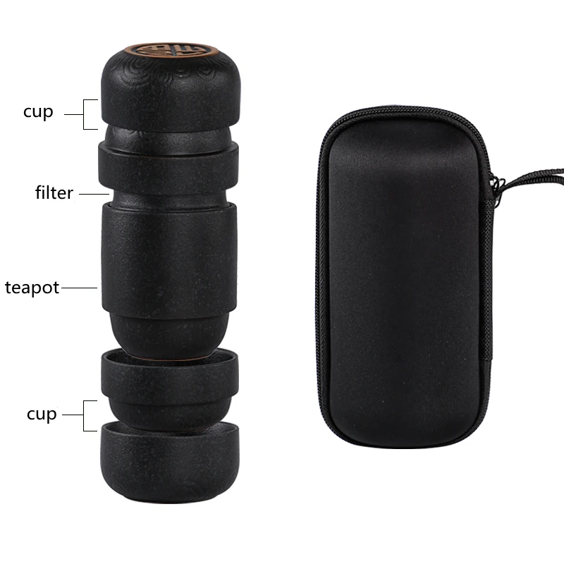 Семейный керамический чайный горшок 4 чашки портативный дорожный набор семейный