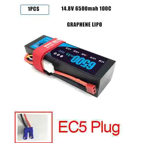 DXF Lipo 4S Батарея жесткий чехол 14,8 V 5200 мА/ч, 6500 мА/ч, 50C 100C 200C AKKU для 1:8 1:10 RC автомобиль E Багги Truggy Грузовик Лодка - Цвет: 1PCS4S6500HARDEC5