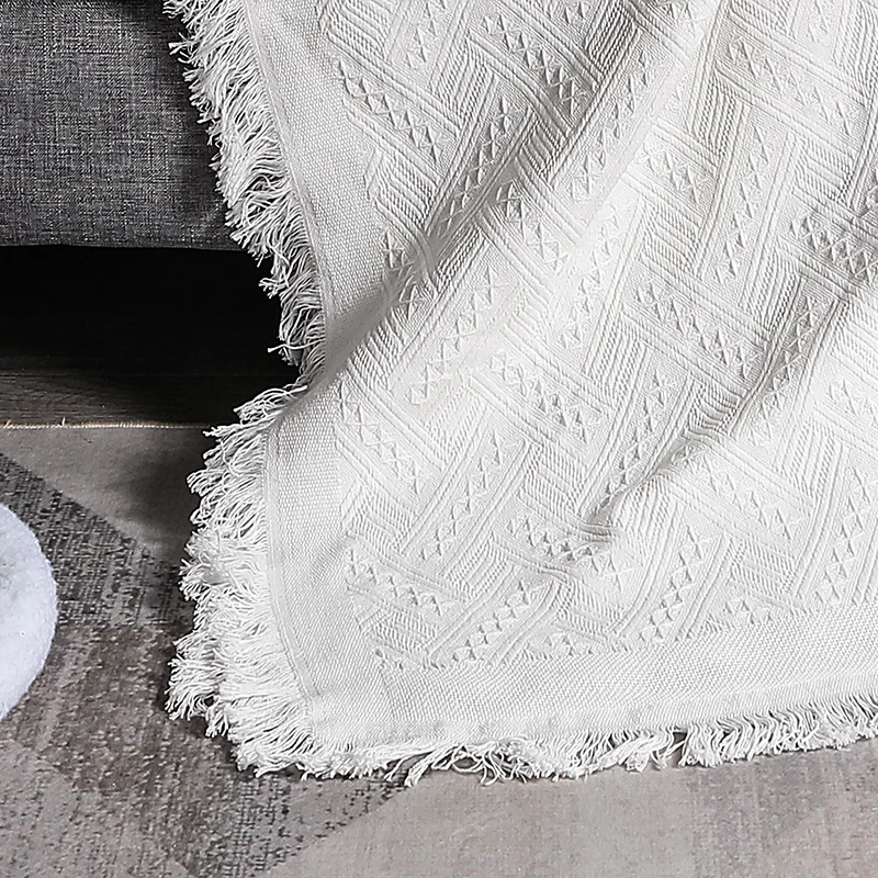 Подвесной гобелен для дивана клетчатый плед вязаный крючком мягкие одеяла