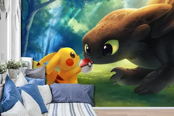 

[Self-Adhesive] 3D Murals For Pokemon 205 Japan Anime Wall Paper mural Wall Print Decal Wall Murals Belly