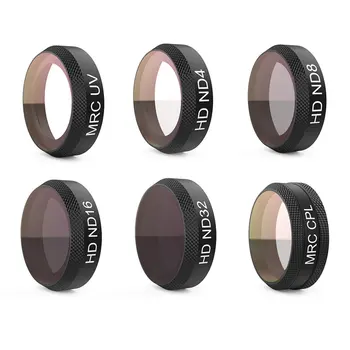 

PGYTECH CNC Aluminum Alloy Lens Filters Lightweight Camera Filter Set UV ND4 8 16 32 CPL Suitable for DJI MAVIC AIR