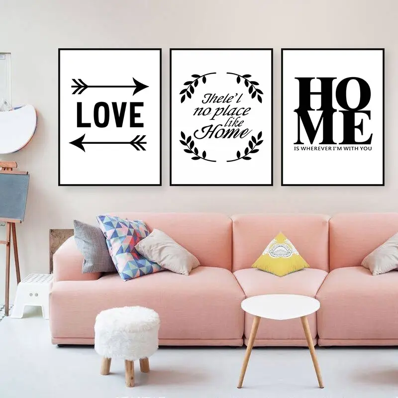 Черно-белая улыбающаяся теплая фраза с животным Картина на холсте