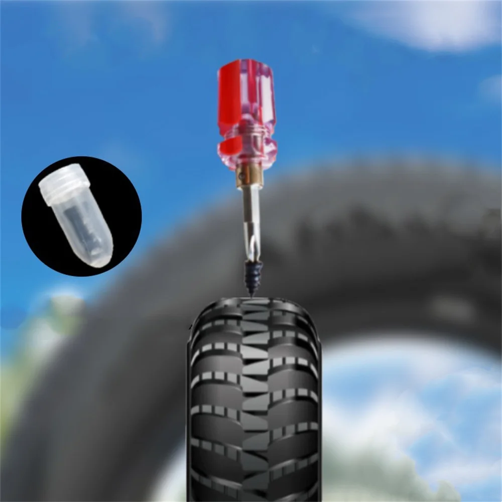 Iyowei 40 Stück Reifenreparatur Gumminägel, Tubeless Reifenreparaturen Kit  Vakuum Reifen Reparatur Nagel Reparatur Nagel Reifen-Reparaturset mit