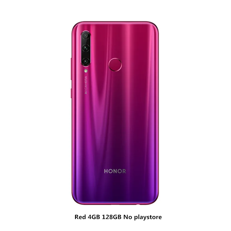 Honor 20i смартфон Kirin 710 Android 9,0 6,21 дюймов 2340X1080 32,0mp распознавание лица отпечаток пальца 3400 мАч 4G LTE мобильные телефоны - Цвет: 4GB 128GB Red No P