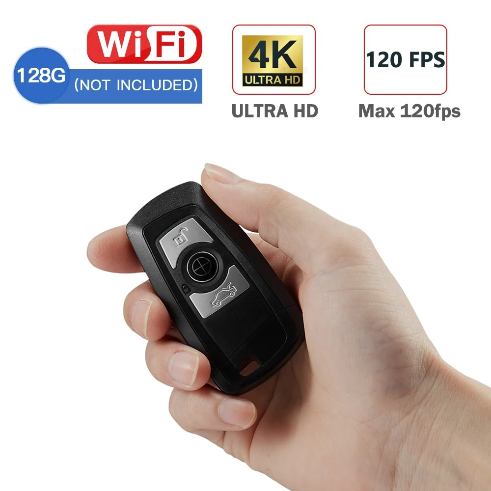 Mini Car key Camera 4K UHD Keyfob WIFI Camera Sensor Camcorder Motion DVR Micro Camera Sport DV Mon